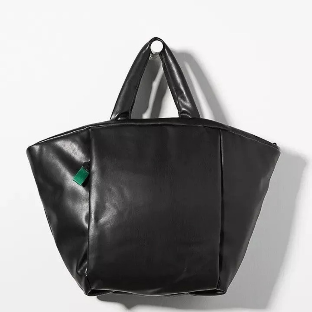 BNWT Anthropologie Puffed Tote Bag in black